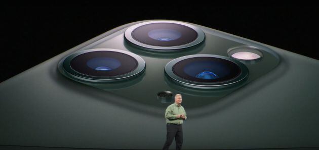 Las tres cámaras del Apple 11 Pro.