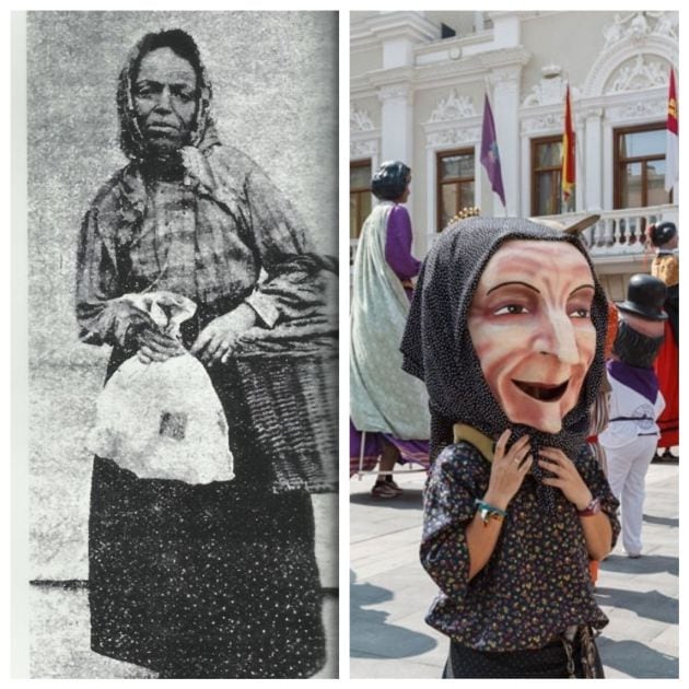 La follolla, personaje y cabezudo.