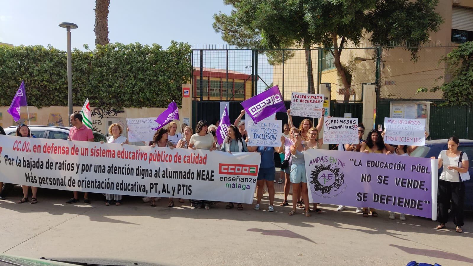 Protesta este lunes en el CEIP Los Ángeles (Málaga)