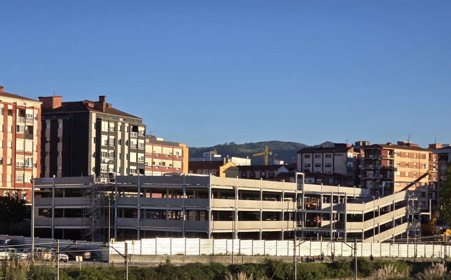 Estado actual de la construcción del aparcamiento de La Carmencita