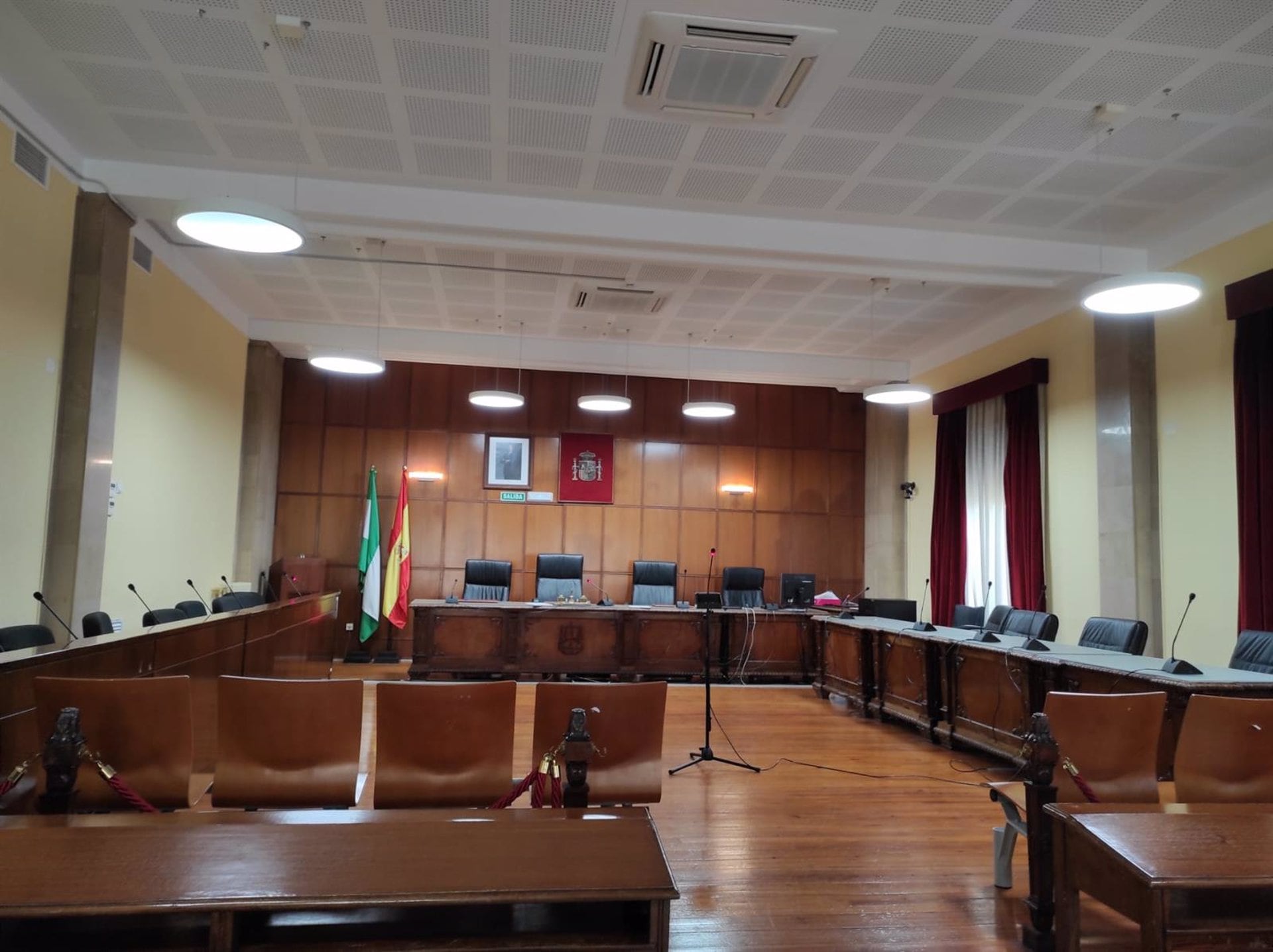 Sala de vistas de la Audiencia de Jaén.