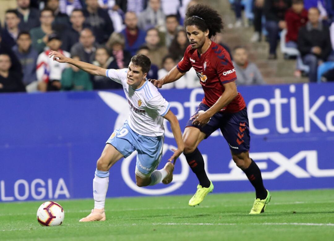 Soro se marcha de la marca de Aridane en el partido de la primera vuelta en La Romareda