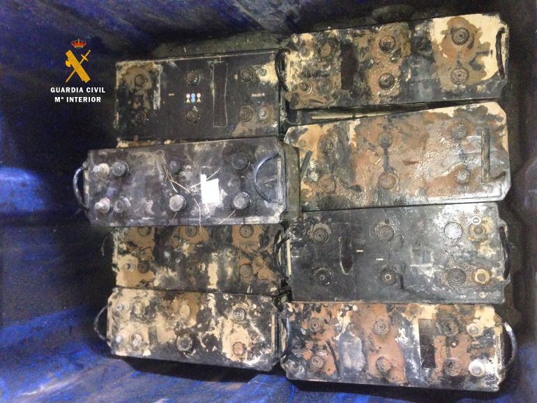 Alguna de las baterías robadas