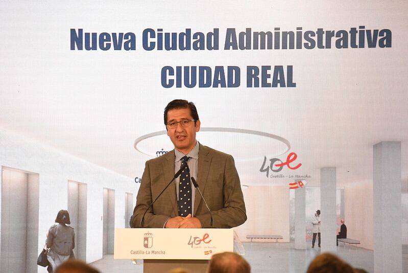 Jose Manuel Caballero, durante su intervención en el acto de presentación de la futura ciudad administrativa