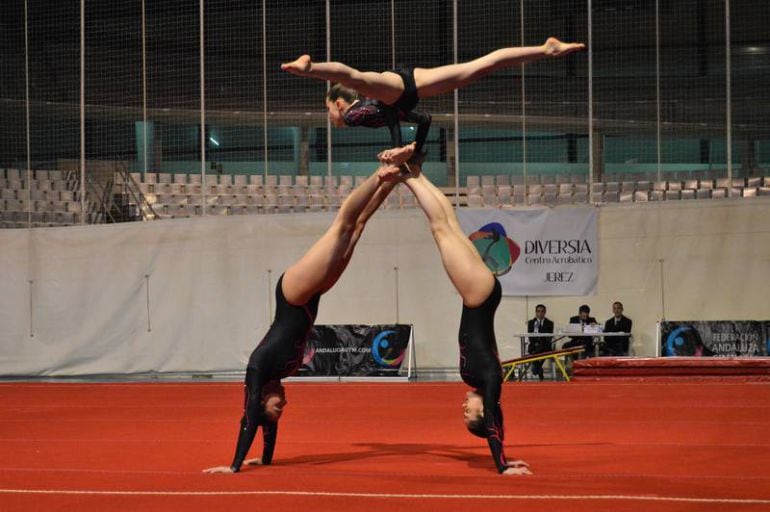 Campeonato de gimnasia acrobática celebrado en el Palacio