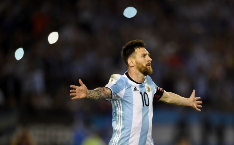 Messi durante el partido ante Chile.