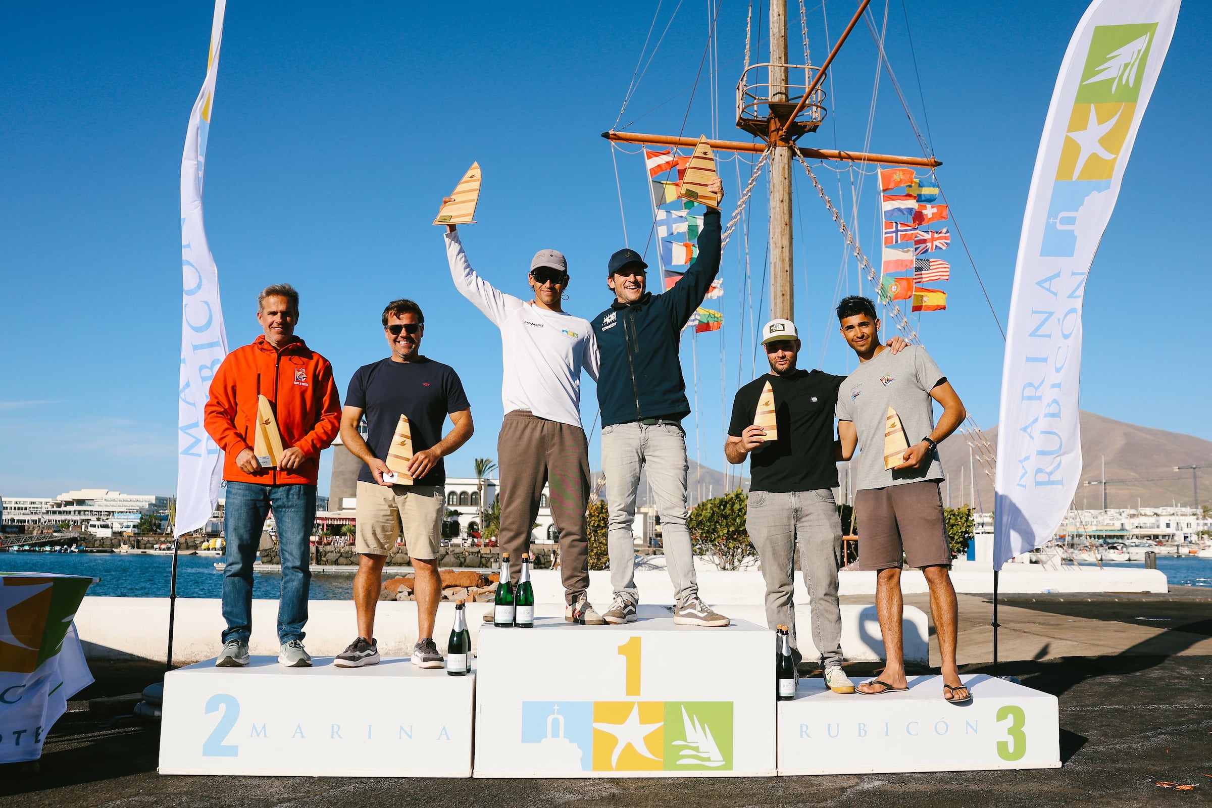 Podio de la clase Snipe en Marina Rubicón.