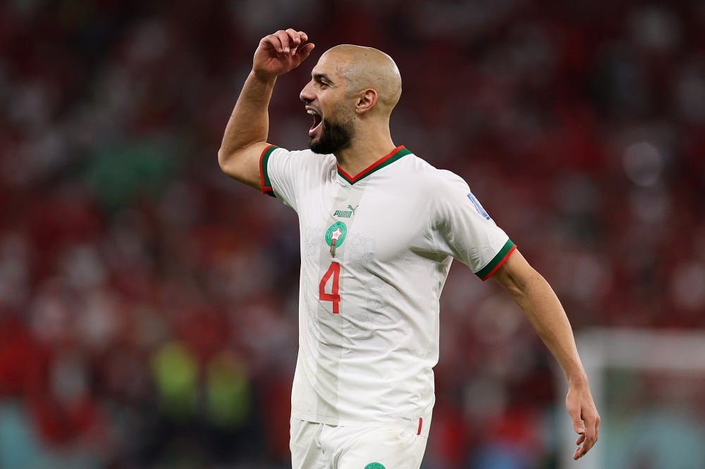 Amrabat, durante un partido del pasado Mundial.