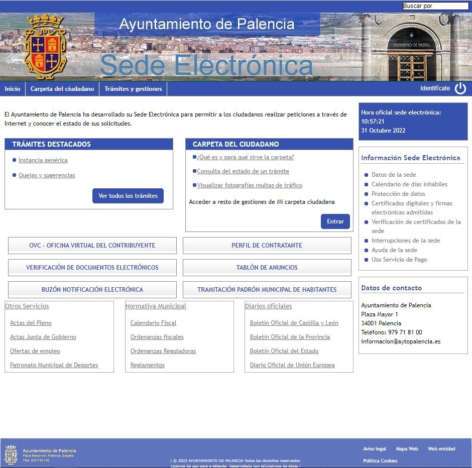 Sede electrónica del Ayuntamiento de Palencia