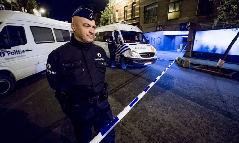 La operación policial belga de este viernes. 