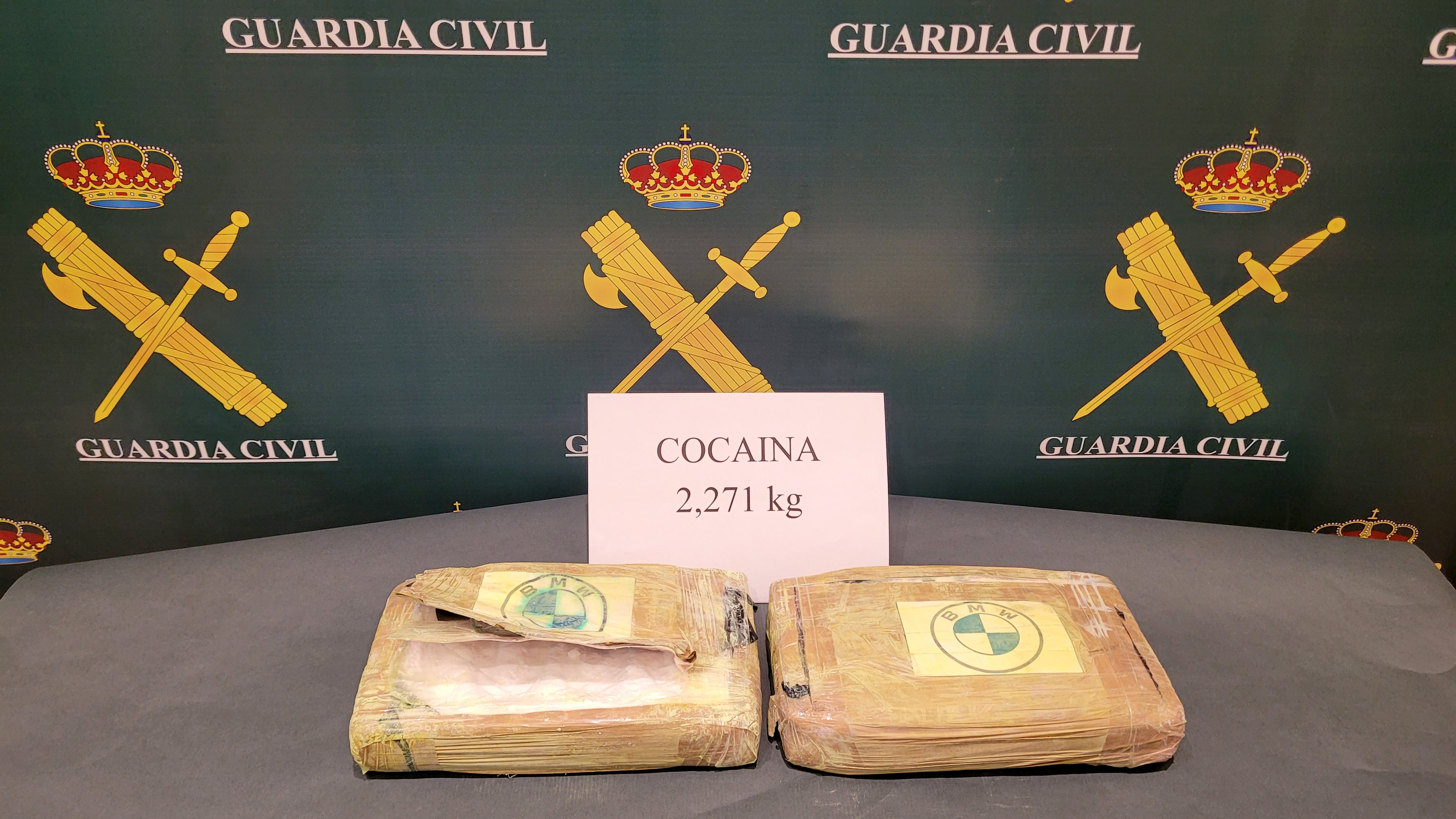 Cocaína incautada por la Guardia Civil.