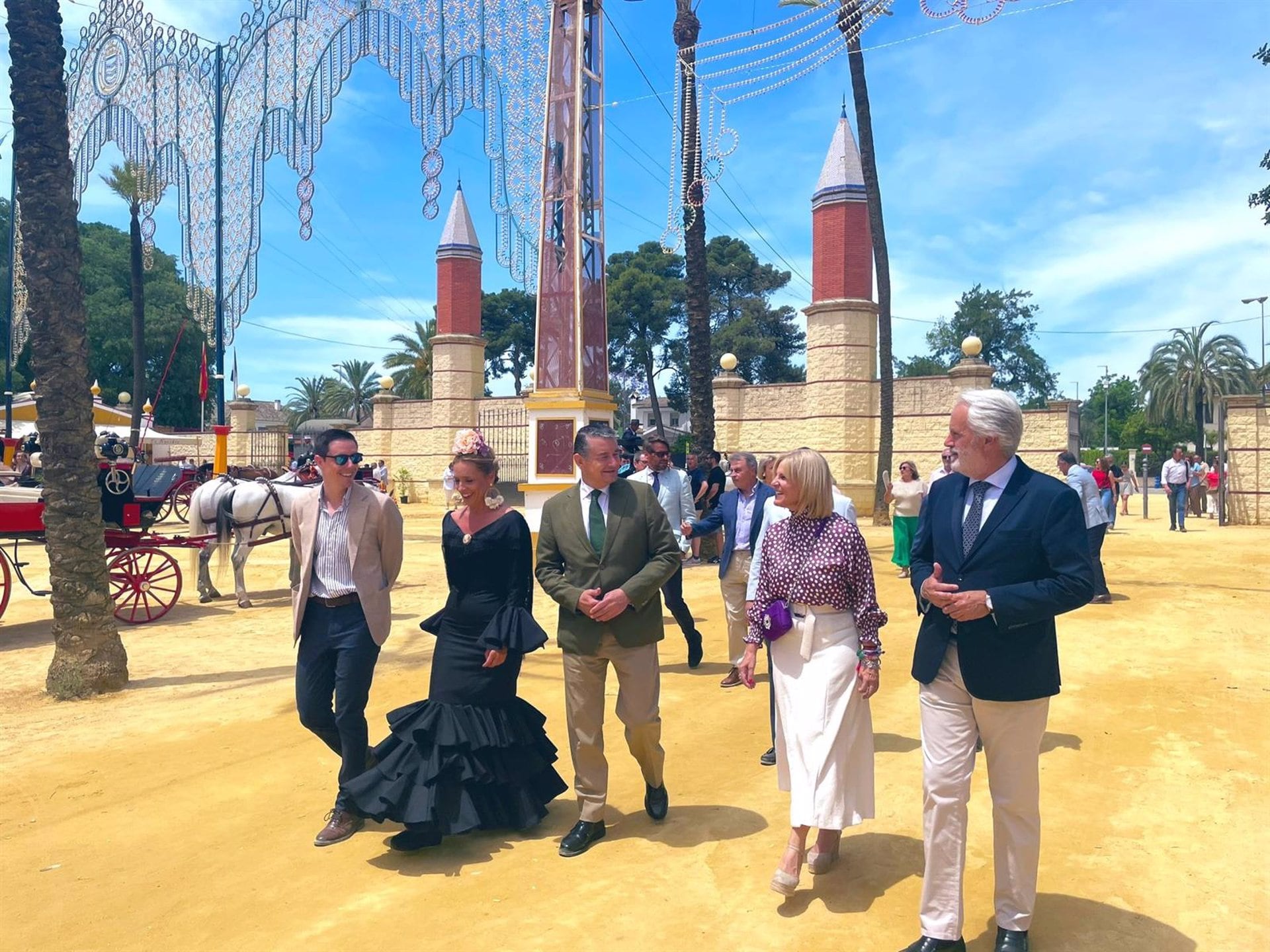 Antonio Sanz con García Pelayo en la Feria de Jerez