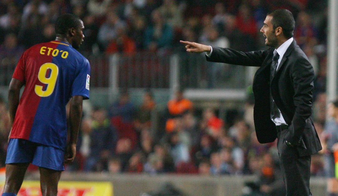 Eto&#039;o y Guardiola