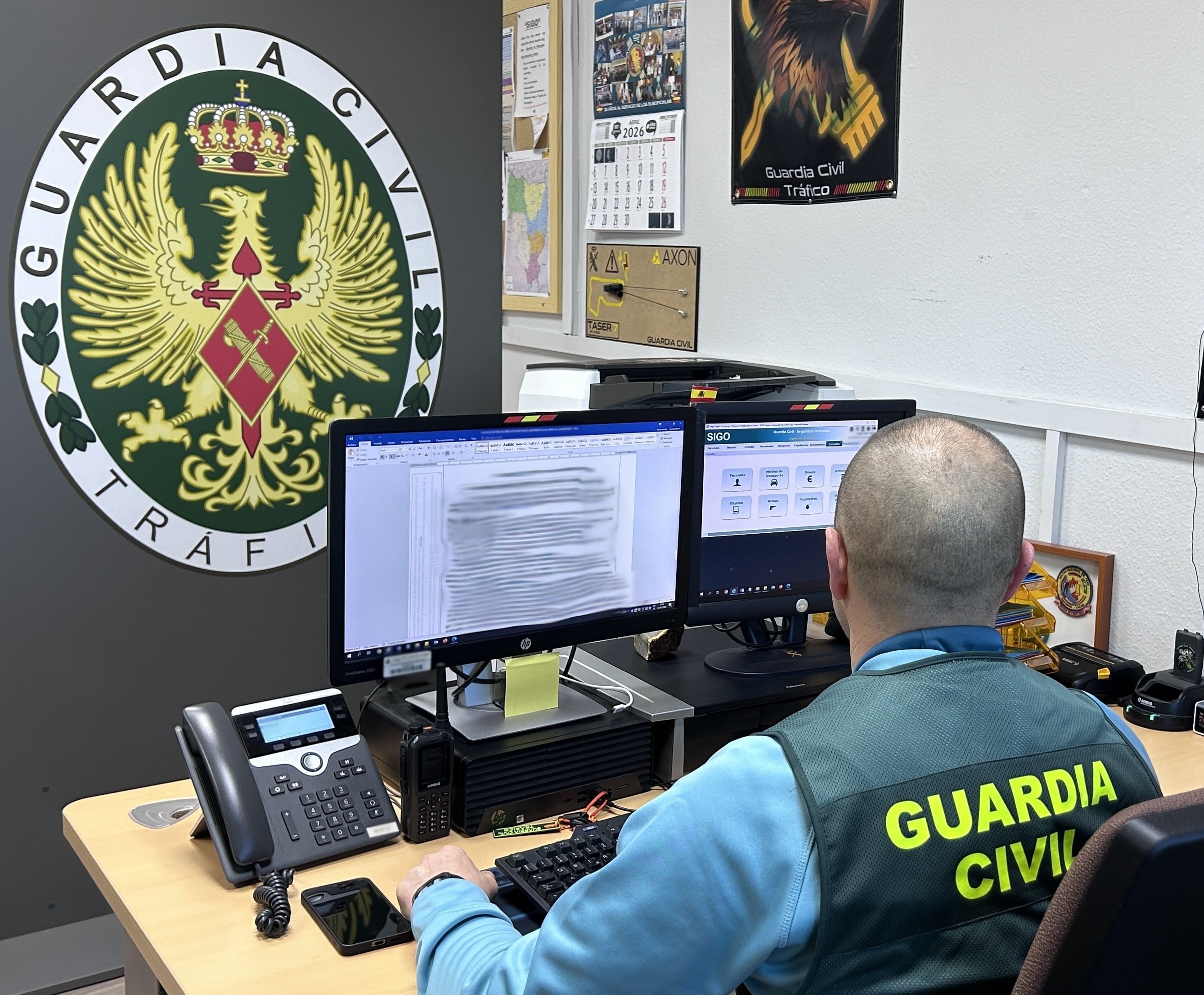 nvestigadas dos personas por conducir sin carné. Foto: Guardia Civil