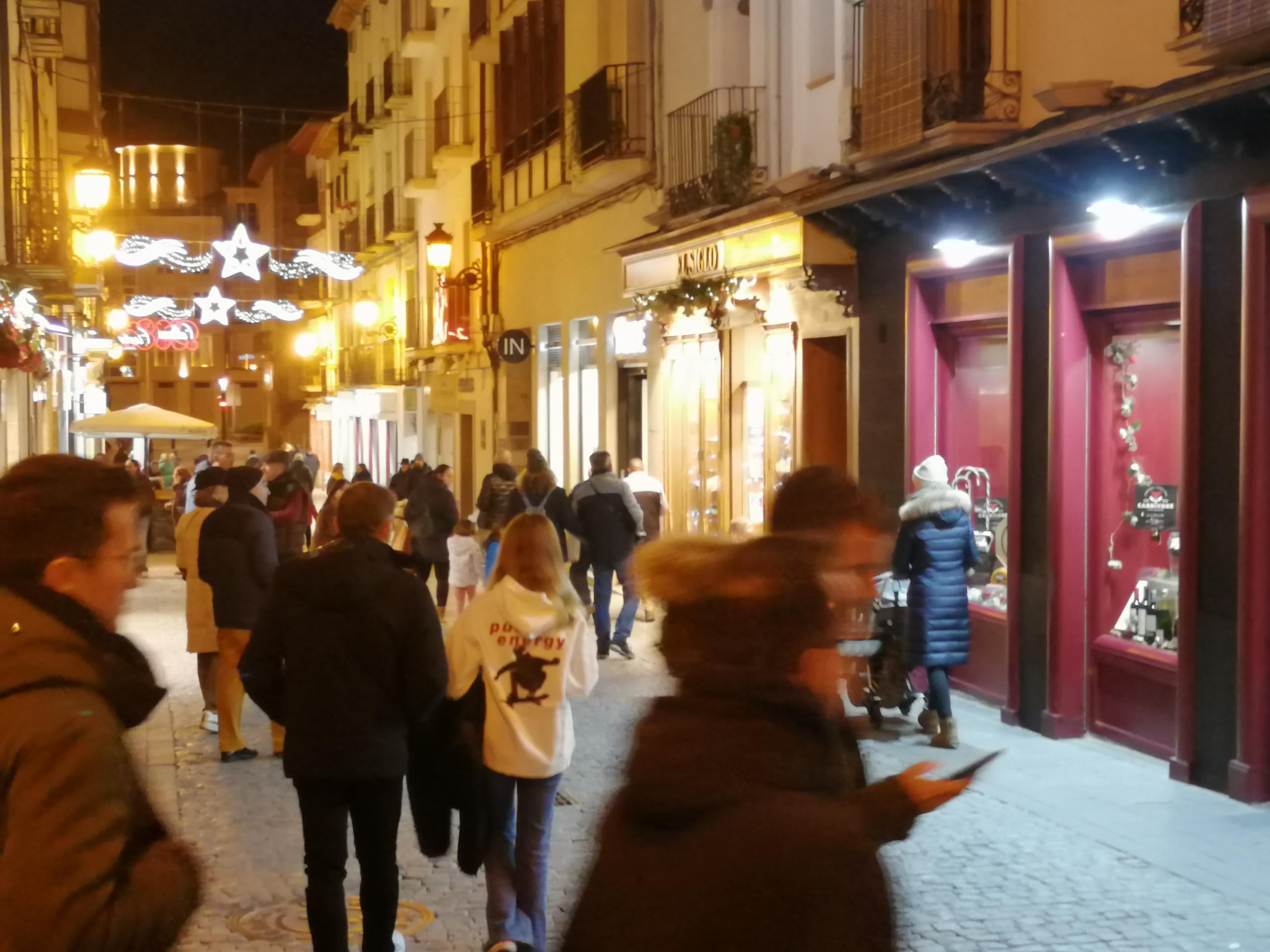 Calle Mayor de Jaca estas navidades