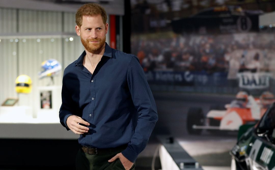 El príncipe Harry, duque de Sussex, en la exhibición en The Silverstone Experience el 6 de marzo de 2020.