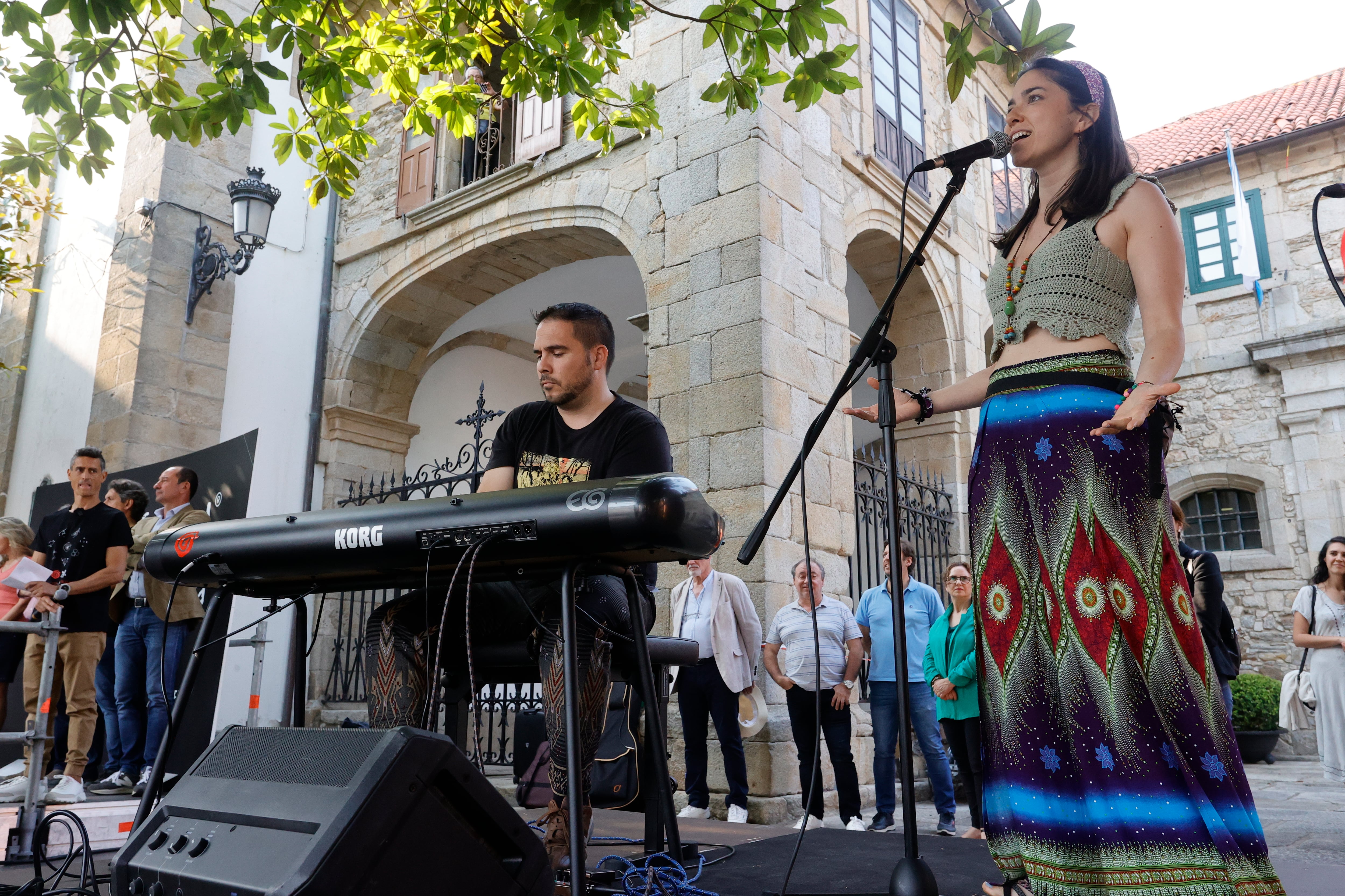 ORTIGUEIERA (GALICIA), 09/07/2023.- Acto inaugural del festival Mundo Celta de Ortigueira que espera una semana de intercambio cultural con las músicas y cultura del mundo celta y que prevé llevar a la pequeña villa de Ortegal unas 80.000 personas. EFE/ Kiko Delgado
