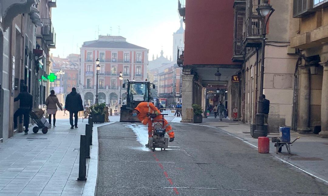 Obras en la calle Pasión