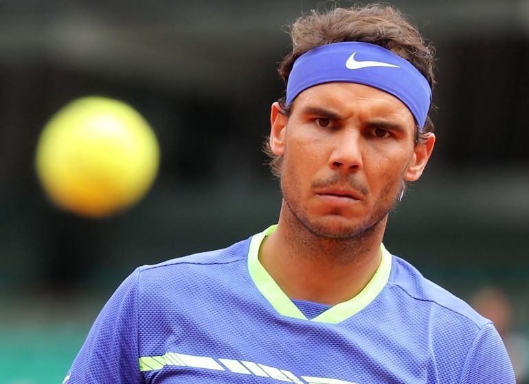 Rafa Nadal visiblemente enfadado