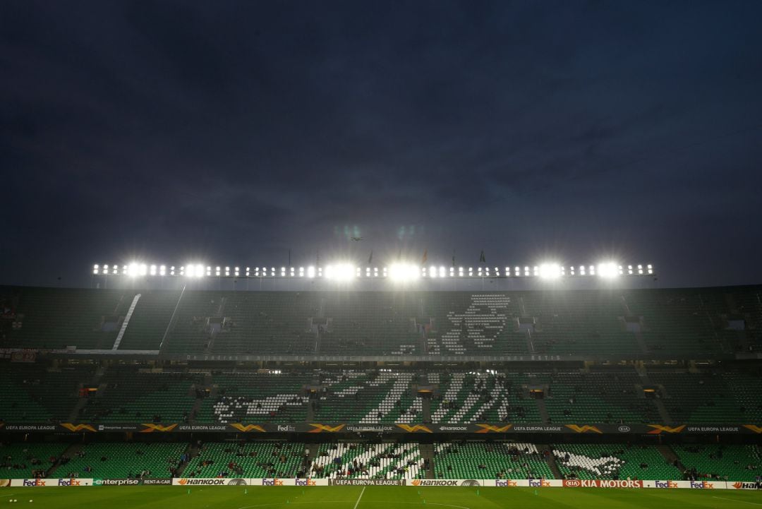 El estadio Benito Villamarín antes del encuentro contra el Olympiacos.