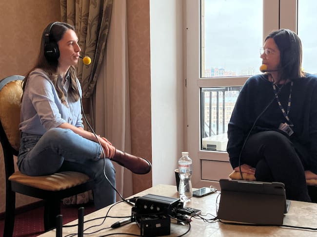 Nadia durante el programa especial de 'Hoy por hoy' desde Kiev.