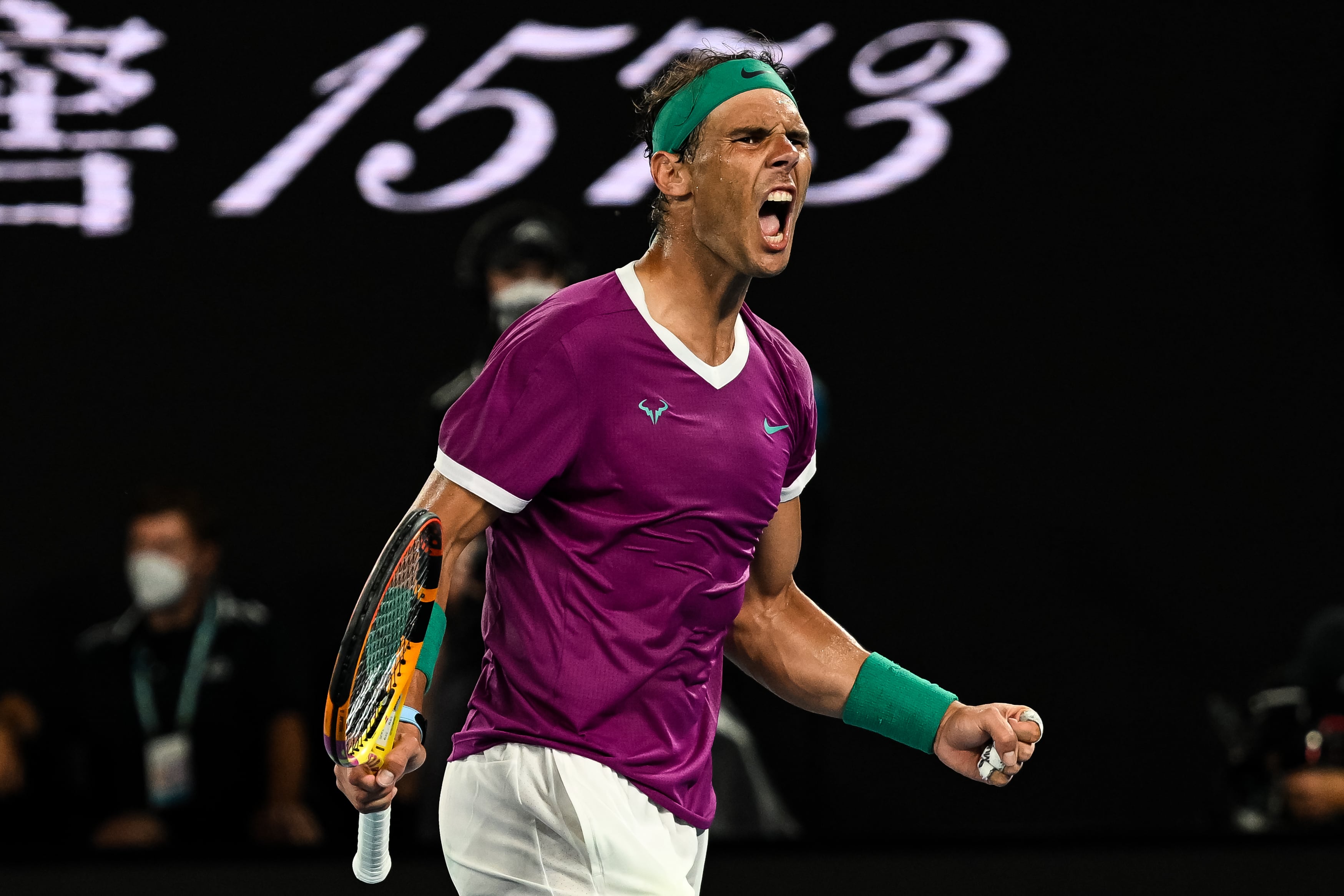 Rafael Nadal durante la final del Open de Australia