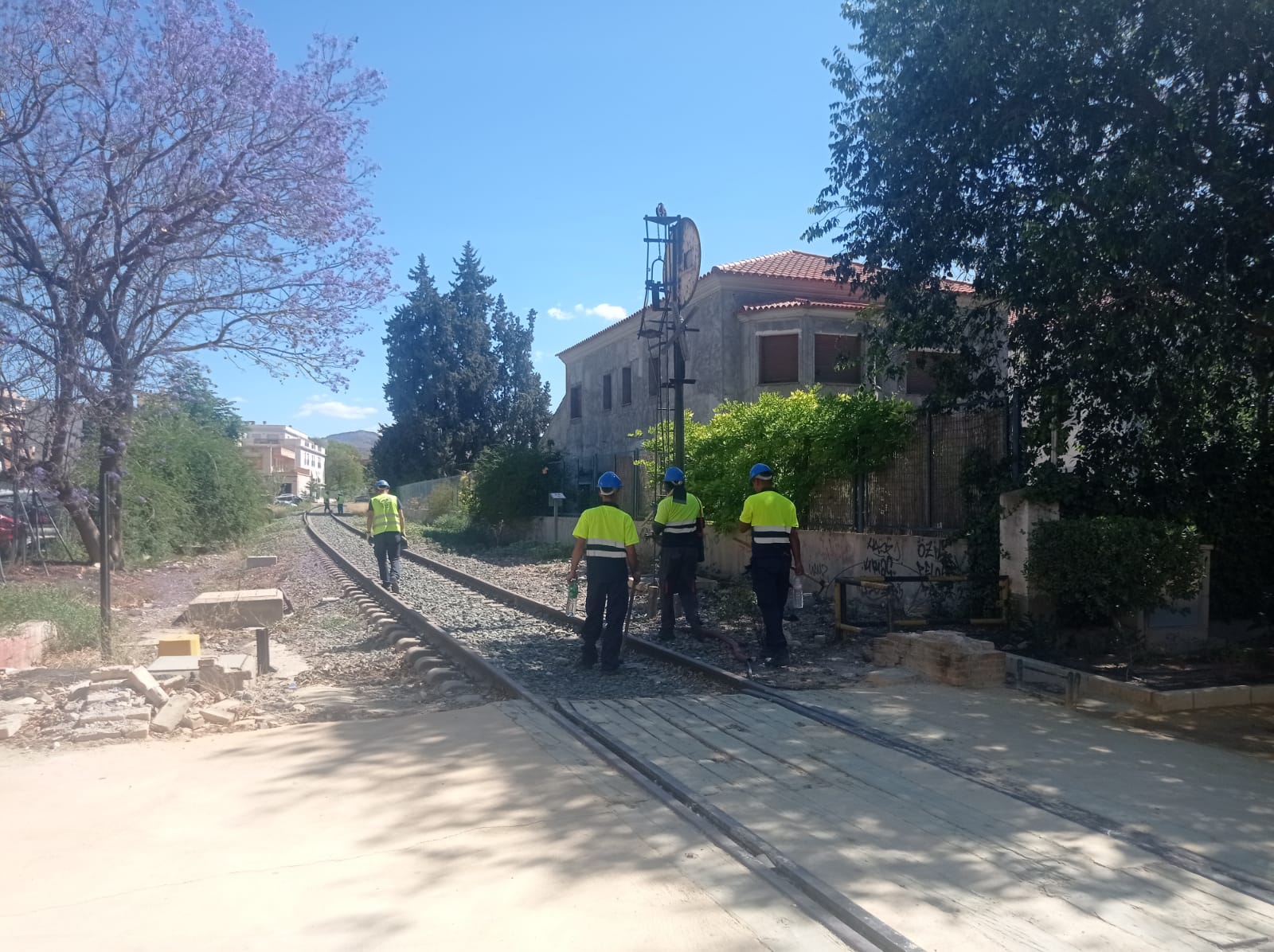 Retirada de las vías del tren en Lorca