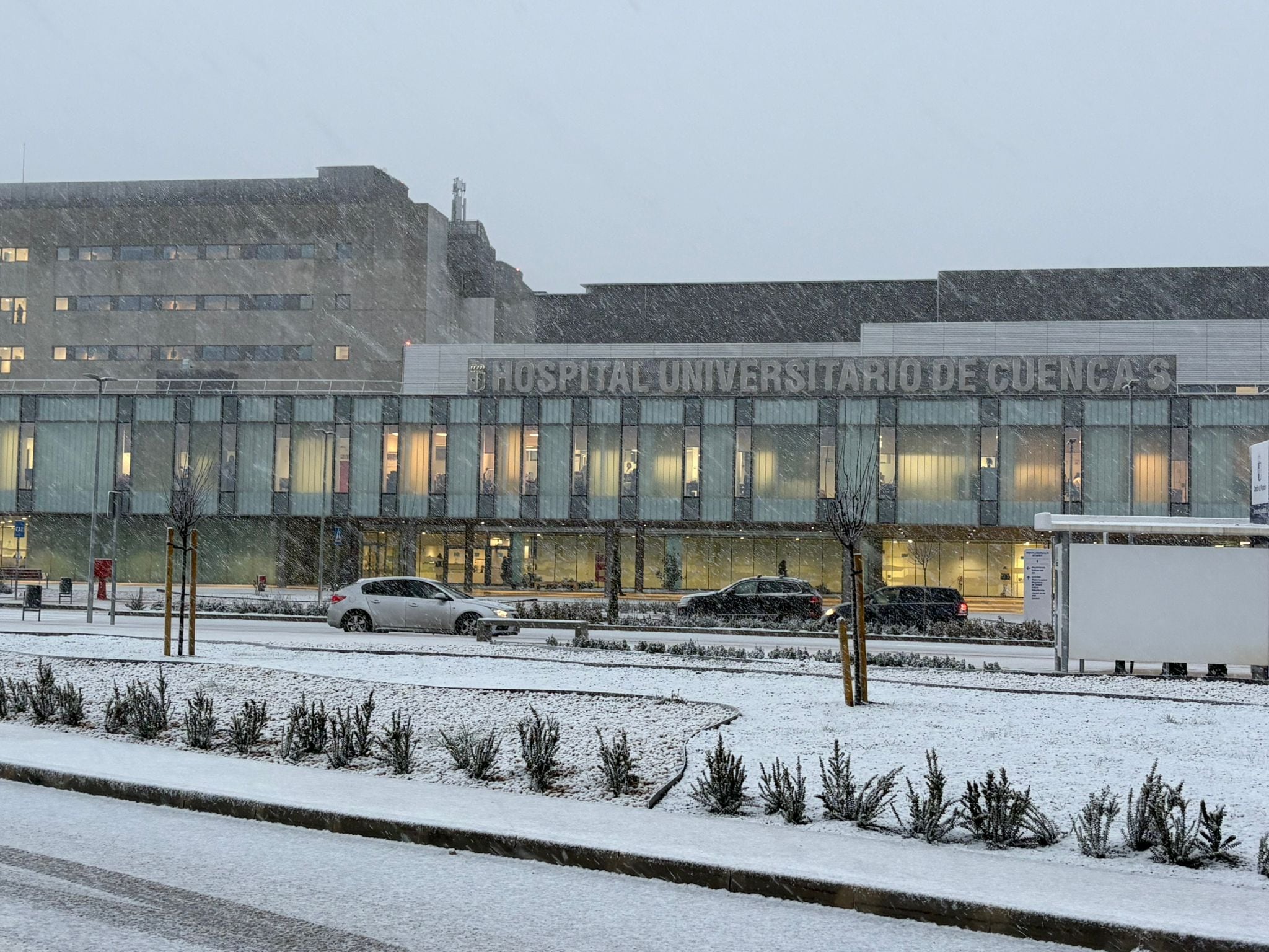 Nevada de este 28 de enero en el hospital de Cuenca.