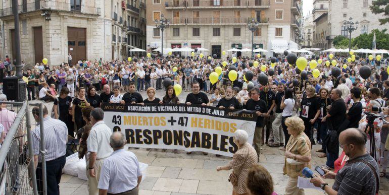 Manifestación Victimas accidente metro