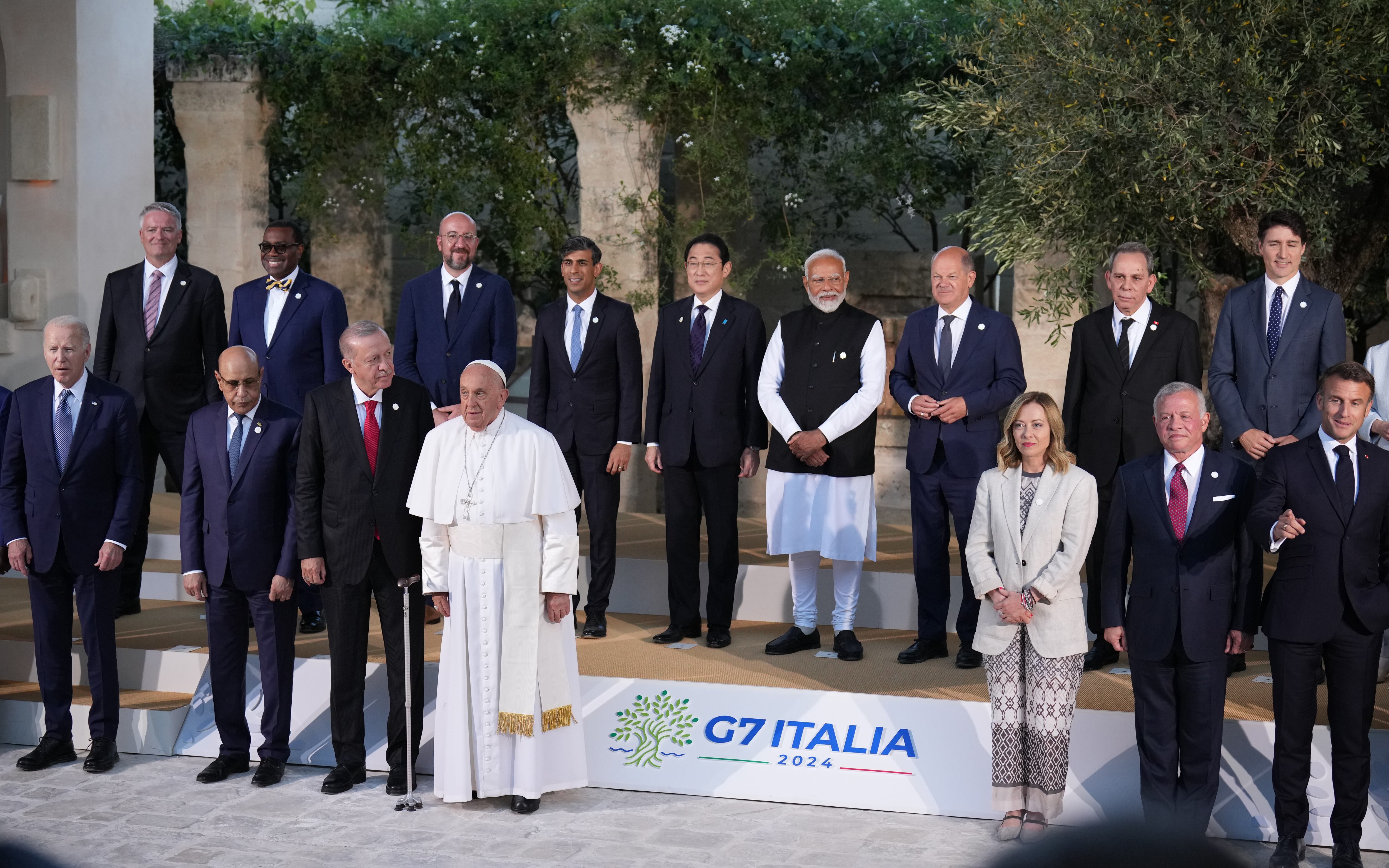 Los líderes del G7 este viernes.