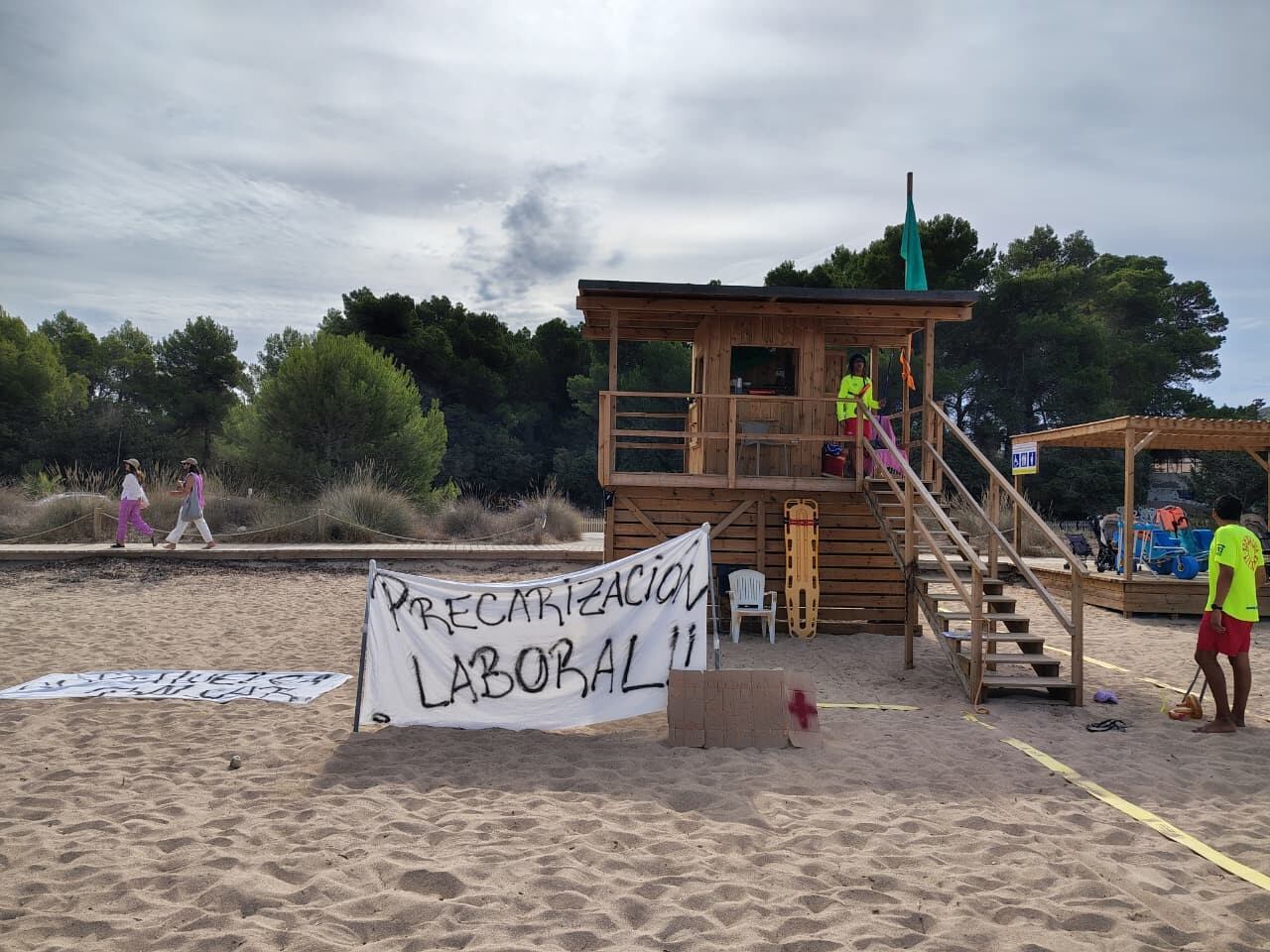 Una de las pancartas