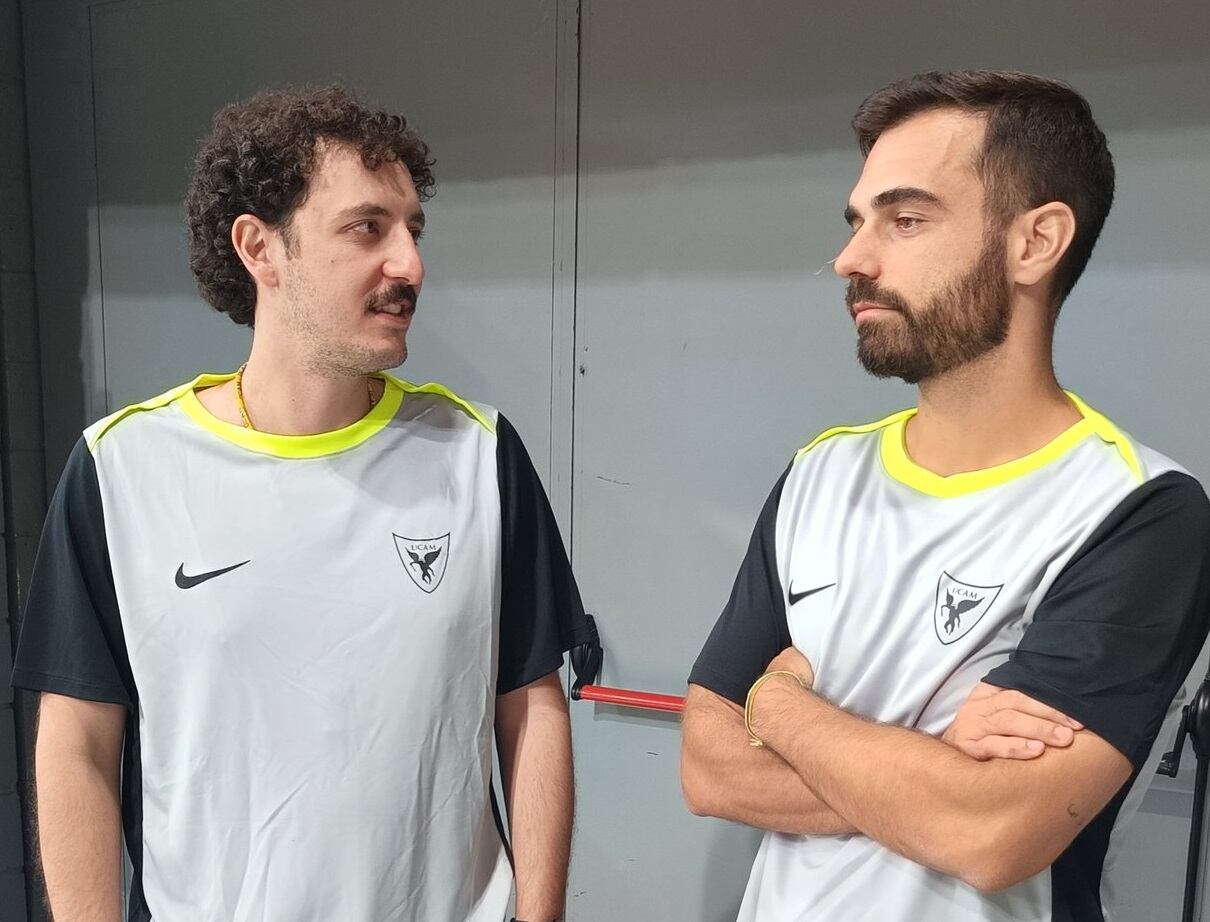 Dimitris y Lucas Pérez en la primera sesión en pista de la pretemporada