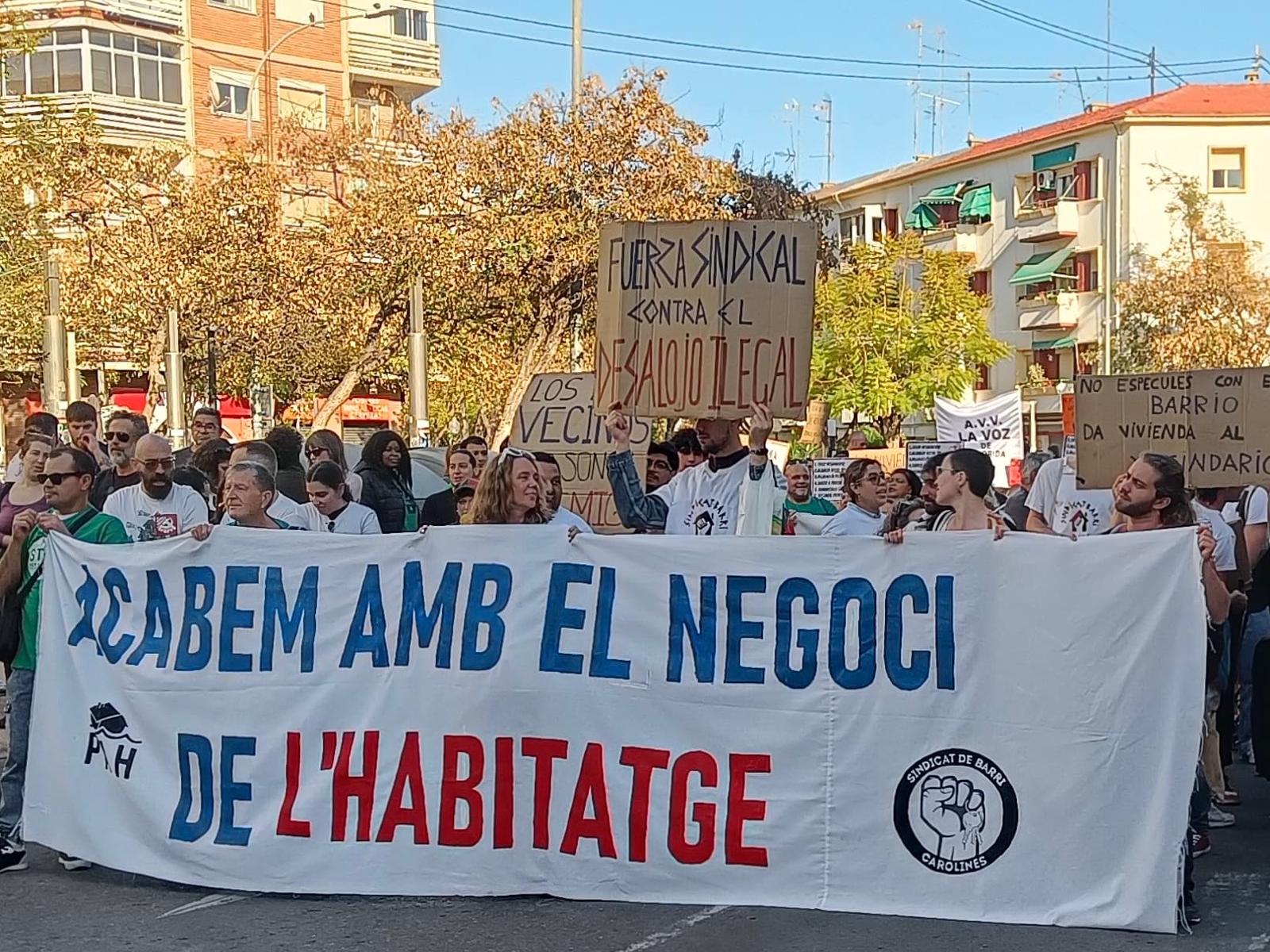 Manifestación por el derecho a la vivienda en Alicante. Foto: Cadena SER