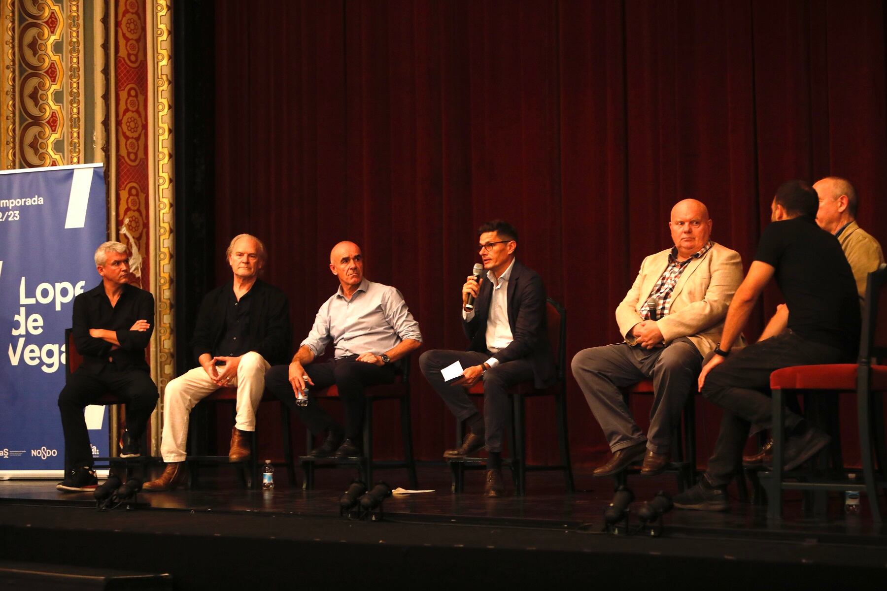 Momento de la presentación de &quot;La vida es sueño&quot; en el Teatro Lope de Vega