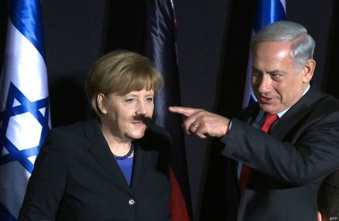 Imagen de la polémica de Angela Merkel y Benjamín Netanyahu