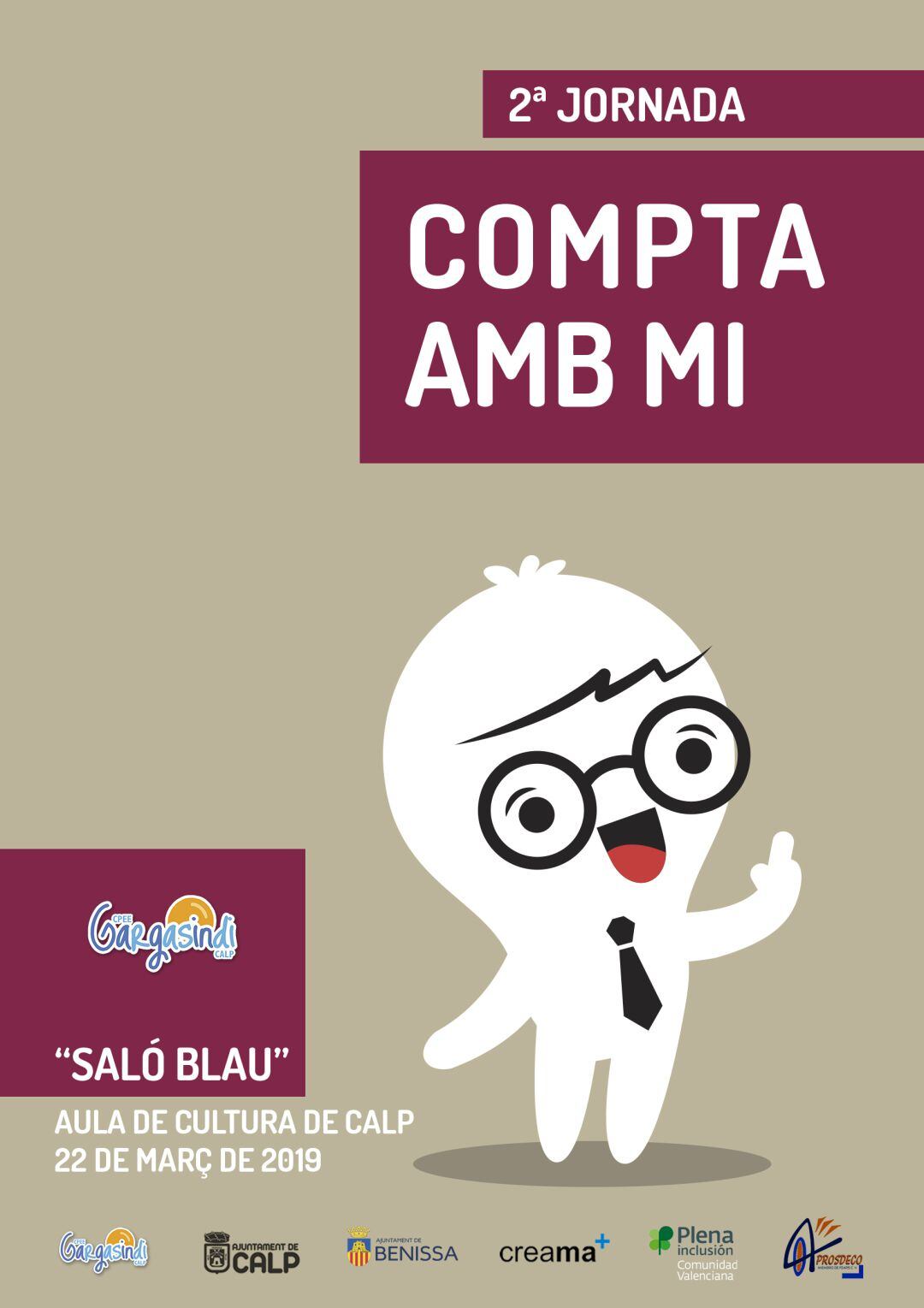 Cartel 2ª Jornada &quot;Compta amb mi&quot;