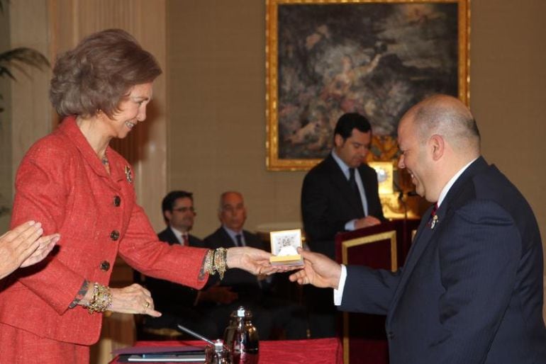 El ex alcalde Marco Antonio Caballero en la entrega de los Premios Reina Sofía 2012 de &quot;Accesibilidad universal de municipios&quot;