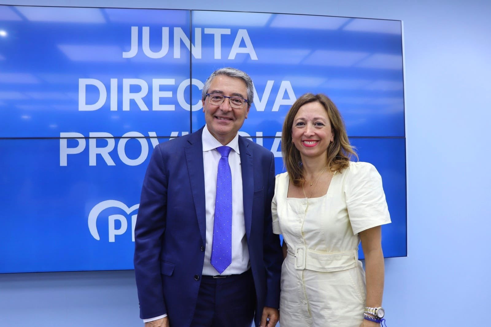 Salado y Navarro este tarde en la sede del PP de Málaga