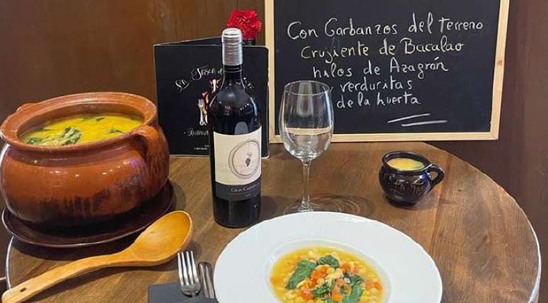 Potaje de Semana Santa de Jordi Ferré, chef de La Tasca del Arte en Cuenca.