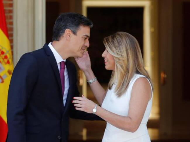 El presidente del Gobierno, Pedro Sánchez, y la presidenta de la Junta de Andalucía, Susana Díaz.