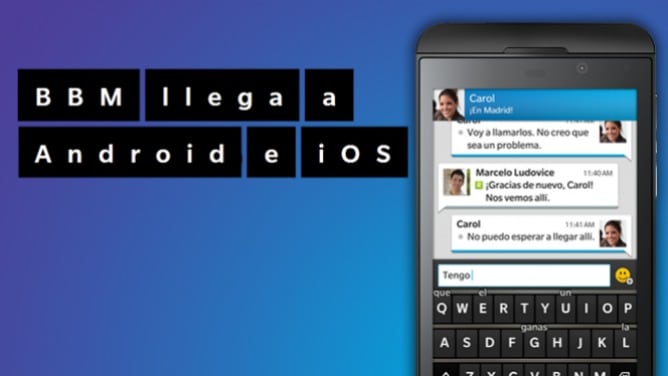 BlackBerry Messenger para Android y iPhone