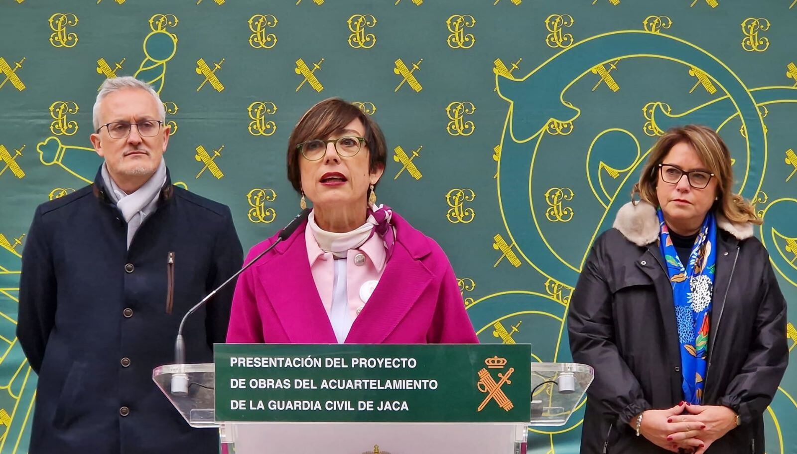 María Gámez, directora general de la Guardia Civil, en su visita a Jaca