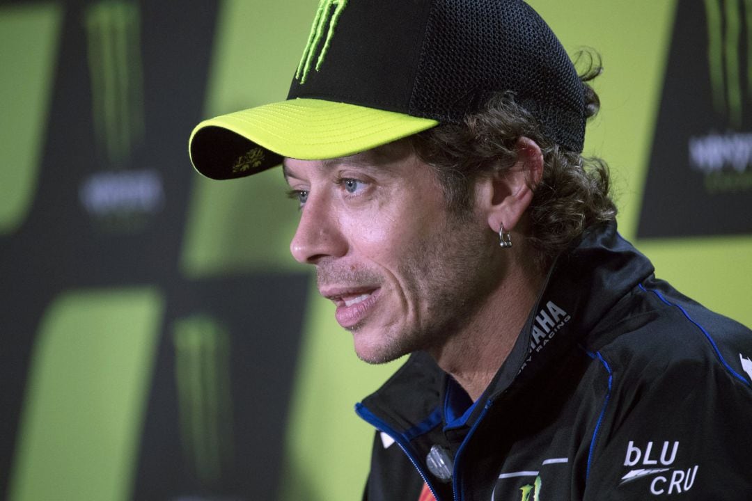 Valentino Rossi durante la rueda de prensa previa al Gran Premio de la República Checa 