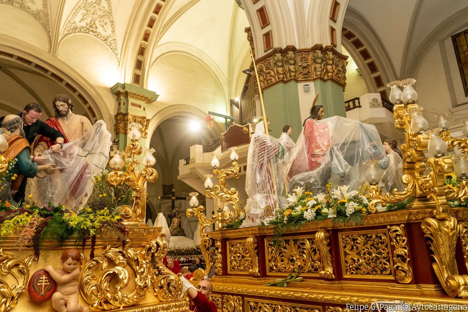 La lluvia obliga a suspender la procesión en Cartagena este Domingo de Ramos