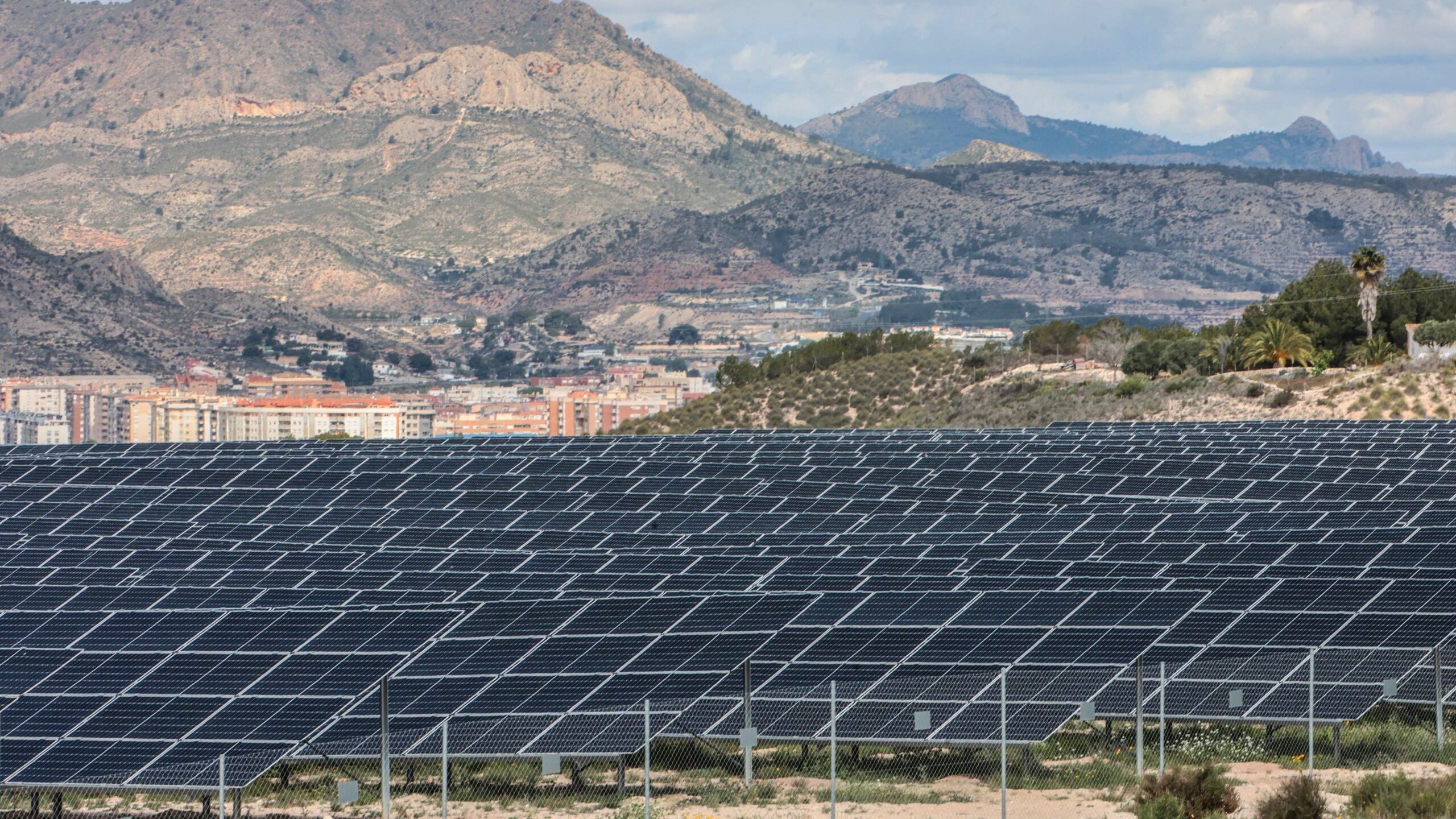 Planta solar en el término municipal de Petrer