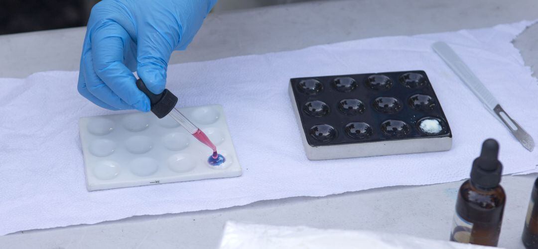 Una prueba de detección de docaína