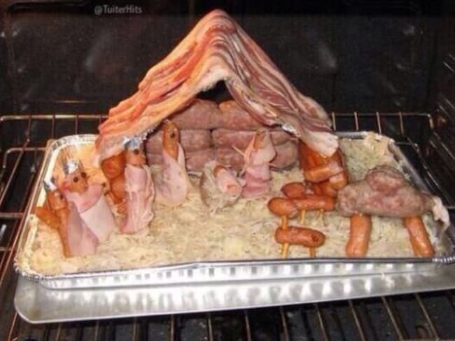 El Belén horneable, uno de los memes recibidos por WhatsApp de este año