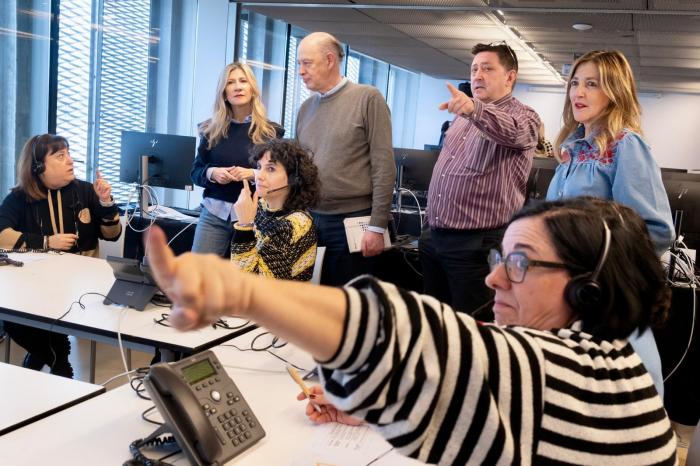 Simulacro electoral llevado a cabo este sábado en Zaragoza