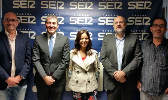 Juan Carlos Castañeda, Fernando Clavijo, Lourdes Santana, Francisco Pomares y Jorge Bethencourt