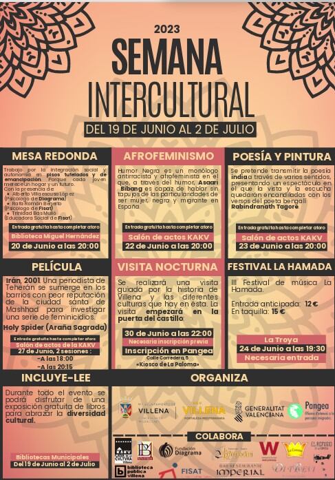 Actos del programa de la Semana Intercultural